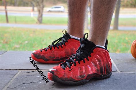 nike foamposite on feet.